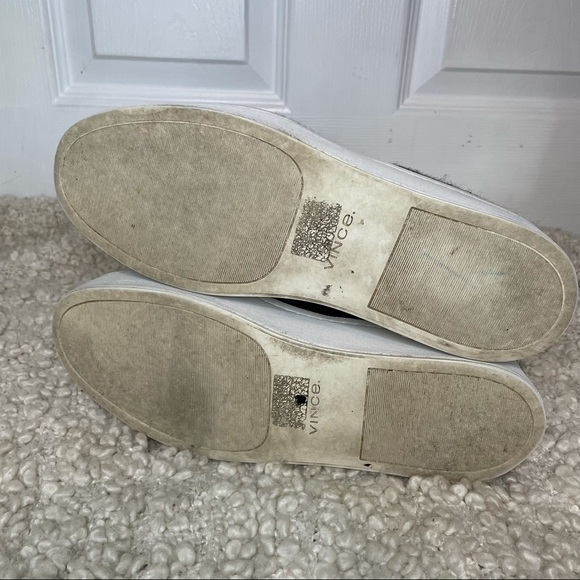 Vince Warren Grey Wool Blend Flannel Platform Slip On Sneakers 10 - Picture 5 of 9